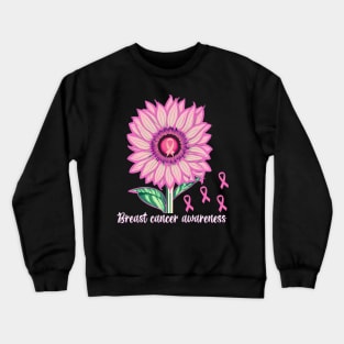 Breast Cancer Awareness Sunflower Crewneck Sweatshirt